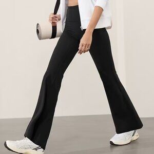 Athleta Women's Black Elation Ultra High Rise Flare Pants‎ - Size L Large